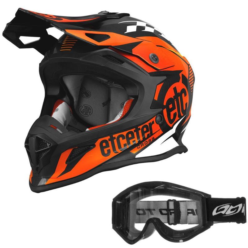 Kit Capacete Trilha Etceter Fast + Oculos Pro Tork 788 Motocross